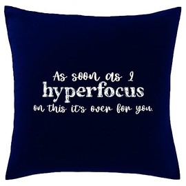Hippowarehouse as soon as I hyperfocus on this it's over for you Printed bedroom accessory cushion cover case 41x41cm