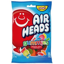 Airheads Fruit Flavored Gummies Candy, 6 Ounce Bag