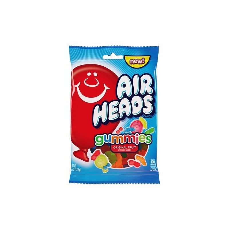 Airheads Fruit Flavored Gummies Candy, 6 Ounce Bag