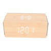 Digital Wooden Alarm Clock LED Smart Bluetooth Speaker 15W Wireless