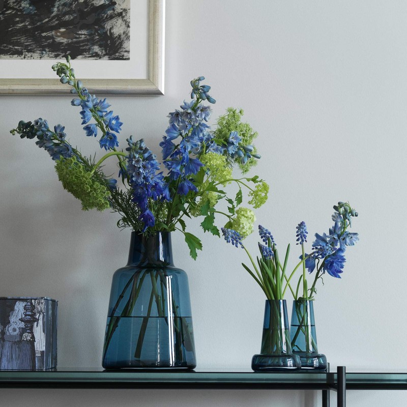 Holmegaard Flora Short Neck Vase - Smoke - H12cm