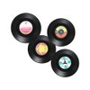 4 x Retro Style Vinyl Coasters/10.5cm Diameter
