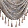 Classic Waterfall Valances for Windows W79 Inch, Gray&Beige