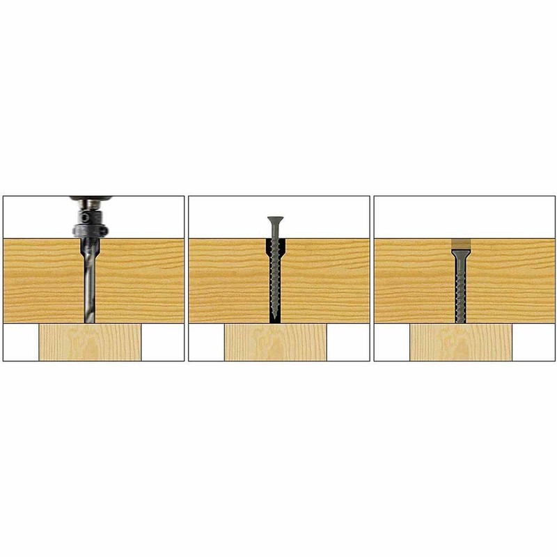Big Horn 13200 Countersink Bit 7 piece set with Wooden