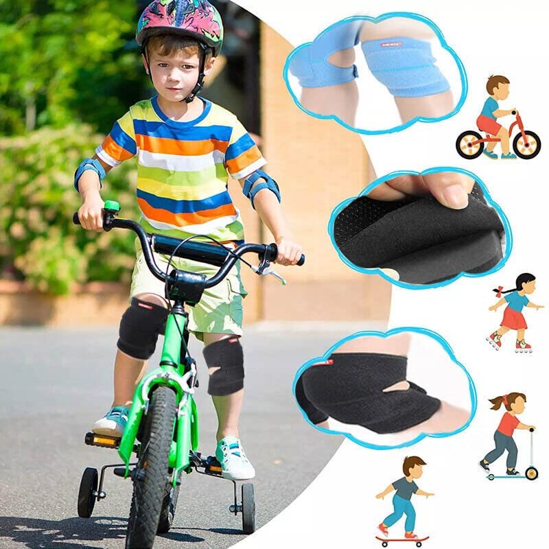 Kid Knee Pad Crash Proof Antislip Basketball Skating Protector -
