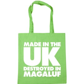Hippowarehouse Made in the UK Destroyed in Magaluf Tote Shopping Gym Beach Bag 42cm x38cm, 10 litres