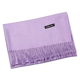 Foresters Women/Girls 100% Pure Cashmere Lightweight Woolen Scarf/Shawl, Unisex Cold Weather Stole/Wrap, Comes in Beautiful Gift Box_Lavender
