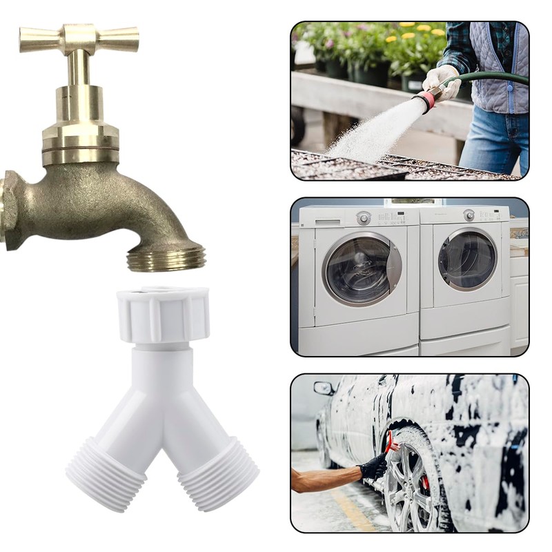 Tabanzhe 1 Pack Plastic Appliance Inlet Hose Y-Piece Splitter Connector,