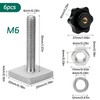 BEASAFY 6 x T-Nut Adapters M6 x 35 mm, T-Nut