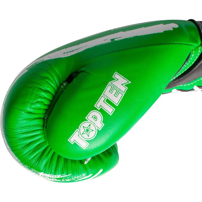 TOP TEN Roundup Boxing Gloves 10 oz Green/White