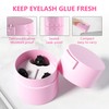 Buqikma Eyelash Glue Storage Container, Pink Sealing Extension Eyelash Glue