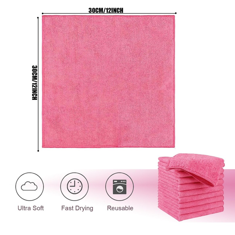 HIDMD Microfiber Cleaning Cloth, All-Purpose Microfiber Towels, Cleaning Rags Dish