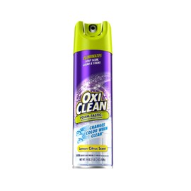 OxiClean Foam-Tastic Foaming Bathroom Cleaner Aerosol Spray, Changes Color When Clean, Eliminates Soap Scum, Grime & Stains, Lemon Citrus Scent, 19 oz (Pack of 4)