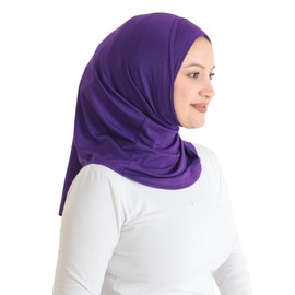 Prien Sports Headscarf for Women, Muslim Hijab Dresses, Soft Scarf for Women, Muslim Dress Set, Abaya Prayer Clothing, Islamic Headscarves Clothing for Ramadan, Purple