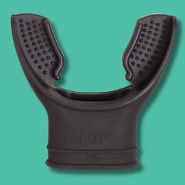 SILICONEGEAR Silicone Gear Standard Scuba Mouthpiece - 100% Medical-Grade Silicone, Comfortable Fit, Compatible with Most Regulators (Pack 2) (Black).