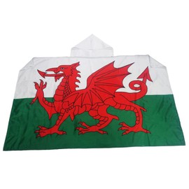 Wales BODY Flag 3' x 5' - Welsh CAPE FAN flags 90 x 150 cm - Banner 3x5 ft - AZ FLAG