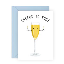 Congratulations or Celebration Card – Cheers to You – Gifts for Him, Her, Women, Men, Son, Daughter, Niece, Nephew, Cousin, Friends, Sister, Brother, Cousin, Colleagues - Comes with Fun Stickers