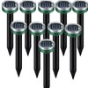 Mole Repellent 10 Packs Solar Powered, Vole Repellent Waterproof Outdoor