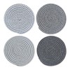 4 PCS Woven trivets Set for Hot Dishes,100% Pure Cotton