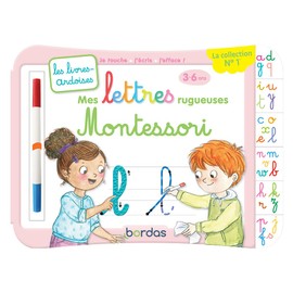 Les livres-ardoises - Mes lettres rugueuses Montessori: Avec un feutre effaçable