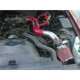 L3 Racing RACING AIR INTAKE KIT + RED DRY FILTER FOR 96-02 Lincoln Town Car 4.6L V8