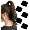 [Herbeluemily] ヘアゴム ジャージヘアゴム シームレスヘアゴム 幅広 ヘアタイ ユニセックス 5本セット ブラック