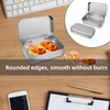 FNSIGHD Small Tins with Lids,Silver Metal Tins with Lids,Rectangular Metal