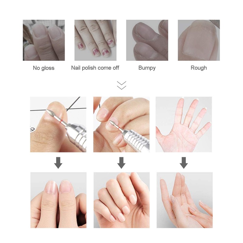 Pack of 10 Professional Diamond Bits for Nail Cutter, Abrasive