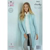King Cole 5623 Knitting Pattern Womens Easy Knit Long Cardigans