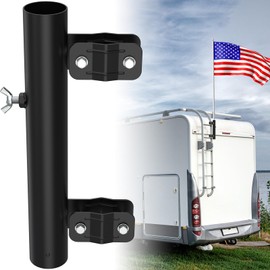 RV Ladder Mounted Flagpole Holder, Heavy Duty RV Flag Holder, RV Ladder Flag Pole Mount, Compatible with 1" RV Ladders