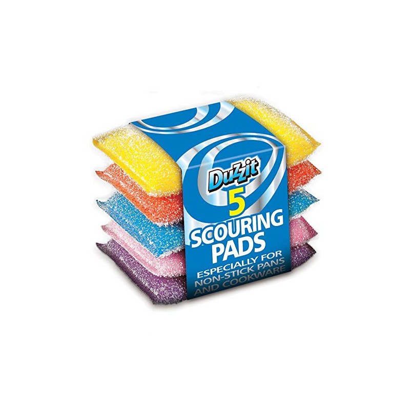 Duzzit, Scouring Pads Washing Up NonStick, (Pack of 5)