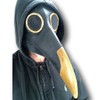 Johnniesfx Black & Gold Plague Doctor Latex Mask Steampunk Day