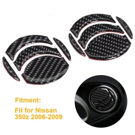 Carbon Fiber Door Air Vent Trim for Nissan 350z 2006-2009 Car Interior Door Air Condition Outlet Vent Trim Cover Decoration Accessories