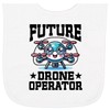 inktastic Future Drone Operator Baby Terry Cloth Bib White 44b4c