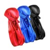 Samidy 5 Pieces Breathable Bandana Hat Silky Durag do doo