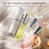 Cryslora Perfume Atomiser, Rotary Press Leather Refillable Perfume Bottle, High-End