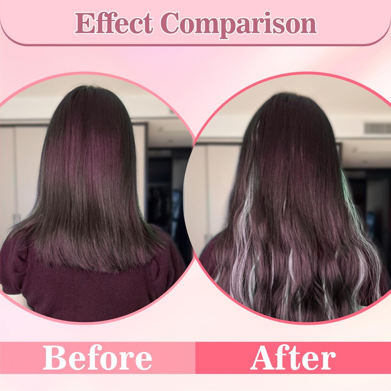 FEXICHUJI Hair Extension Microlink Tool Kit, 1000 Silicone Nano Microbeads,