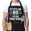 60th Birthday Gifts Kitchen Chef Cooking BBQ Aprons with 2