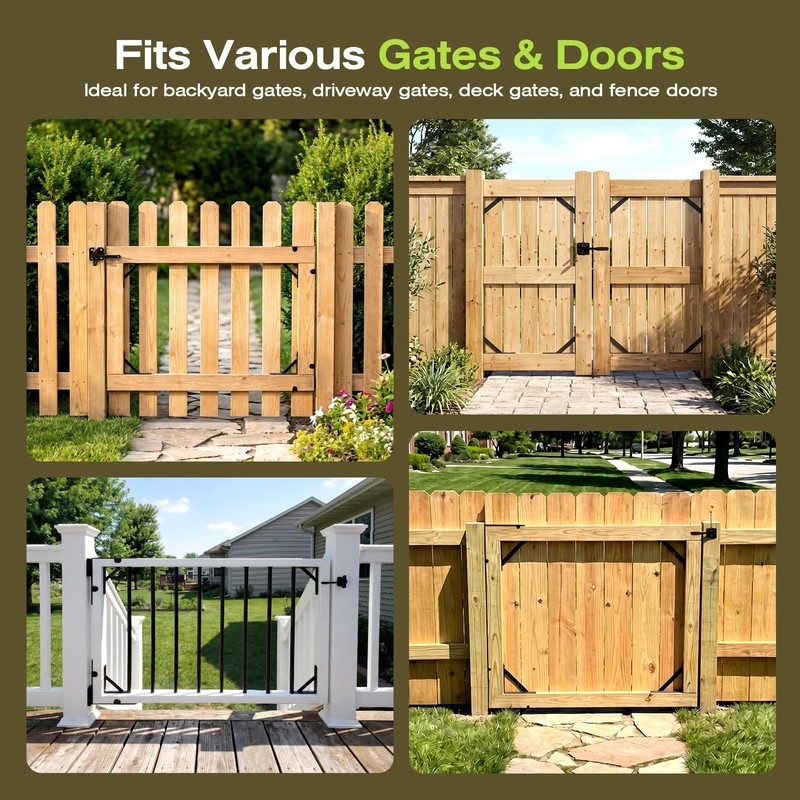 YQE 2 Sets Anti Sag Gate Kit for Wooden Fence,
