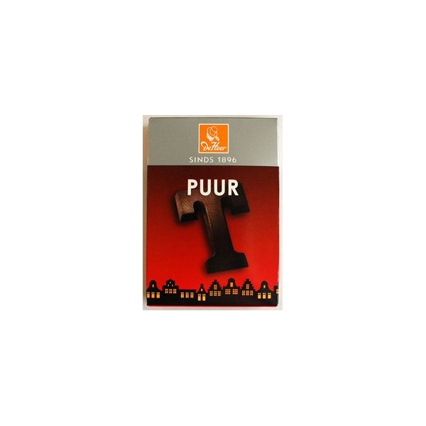 De Heer Baronie Pure Chocolade Letter (Dark Bittersweet Chocolate initials)