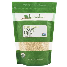 kevala Kevala Organic Toasted Sesame (Hulled) - Gluten Free, Roasted Seeds for Tahini, Kosher, Non GMO Project Verified, Vegan Seasoning, 32 oz, 2 lb