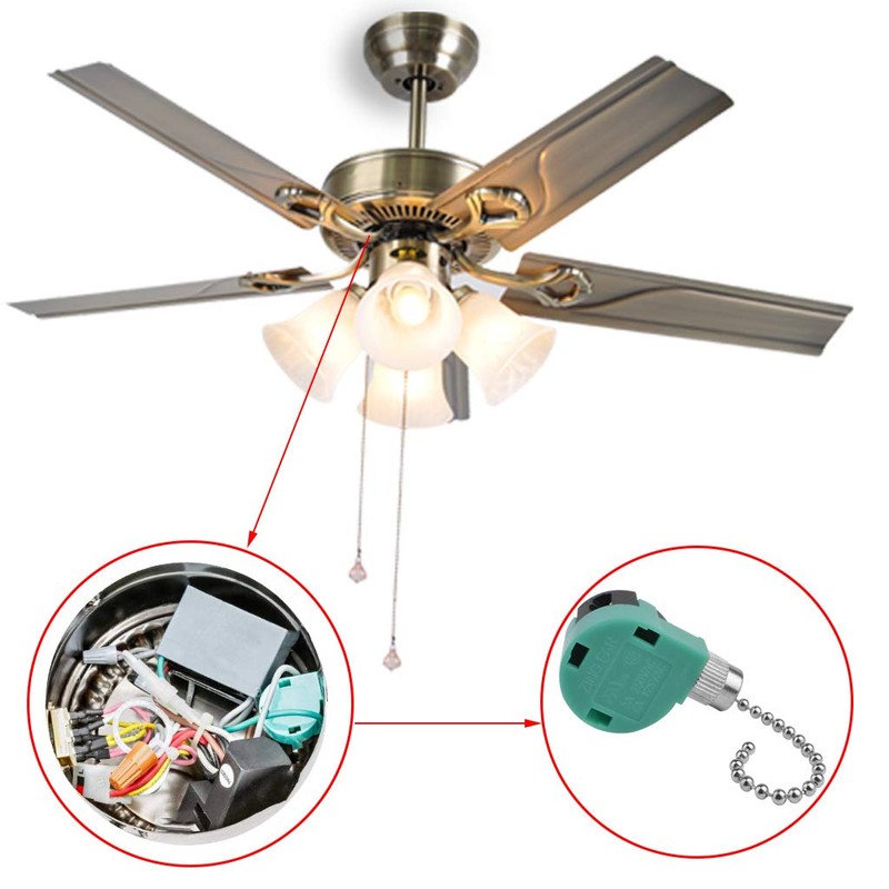 Topbuti 3 Pack Ceiling Fan Switch 3 Speed 4 Wire