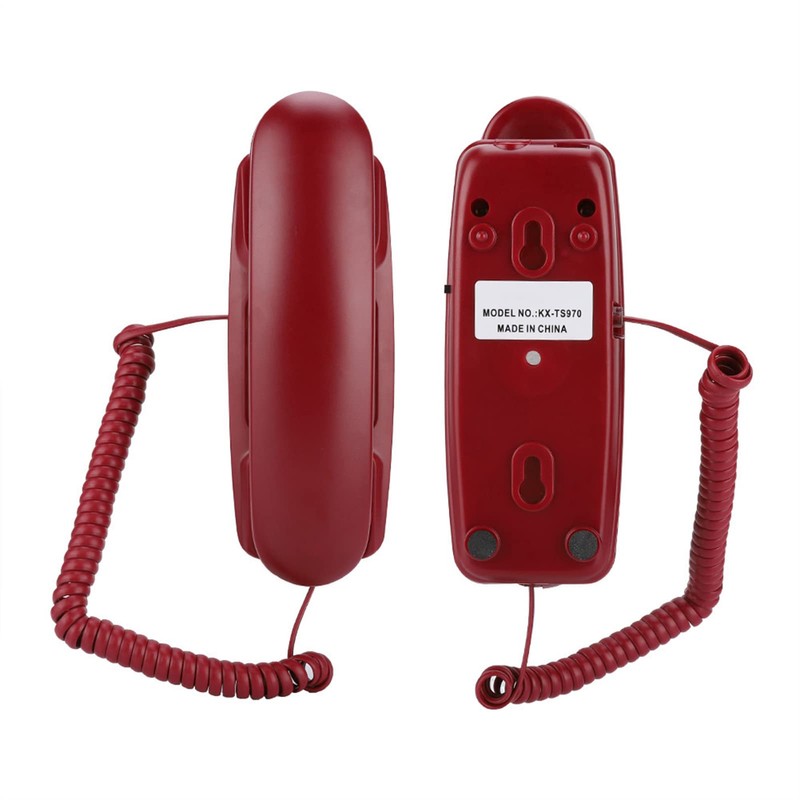 Desktop Wall Compact Telephone, Space-Saving Landline Phone with Answering Machine,