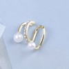 Erimberate Bohemian Pearl Cuff Earrings Crystal Cartilage Cuff Earrings Rhinestone