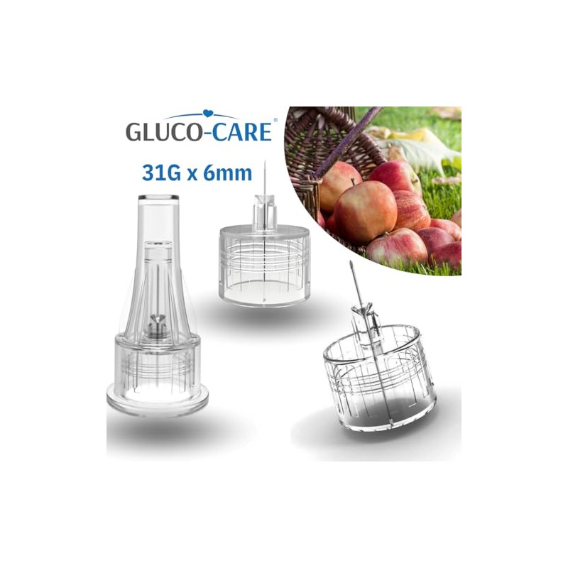 GLUCO-CARE Pen Tips 31G x 6mm (1/4’’) – Ultra-Thin Tip