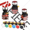 APIELE 22MM Momentary Push Button Switch 1NO 1NC Metal Head