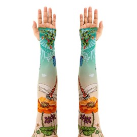 TUYUU Farmers Gardening Sleeves For Women,Thorn Proof Garden Sleeves,Cooling Protective Sleeves For Garden Farm Arms Ski Sun (Floral#1)