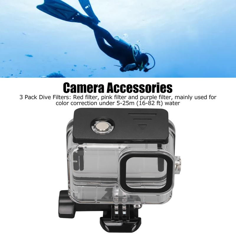 For Go Pro Hero 10/9 Black Case Filter Kit 60m