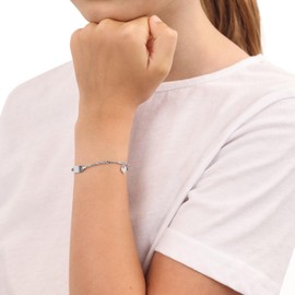 Amor ID bracelet 925 sterling silver girl children arm jewelry, 12+2 cm, silver, Comes in jewelry gift box, 9328499