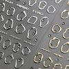 2 Sheets Silver Gold Nail Sticker for Nail Art Gold